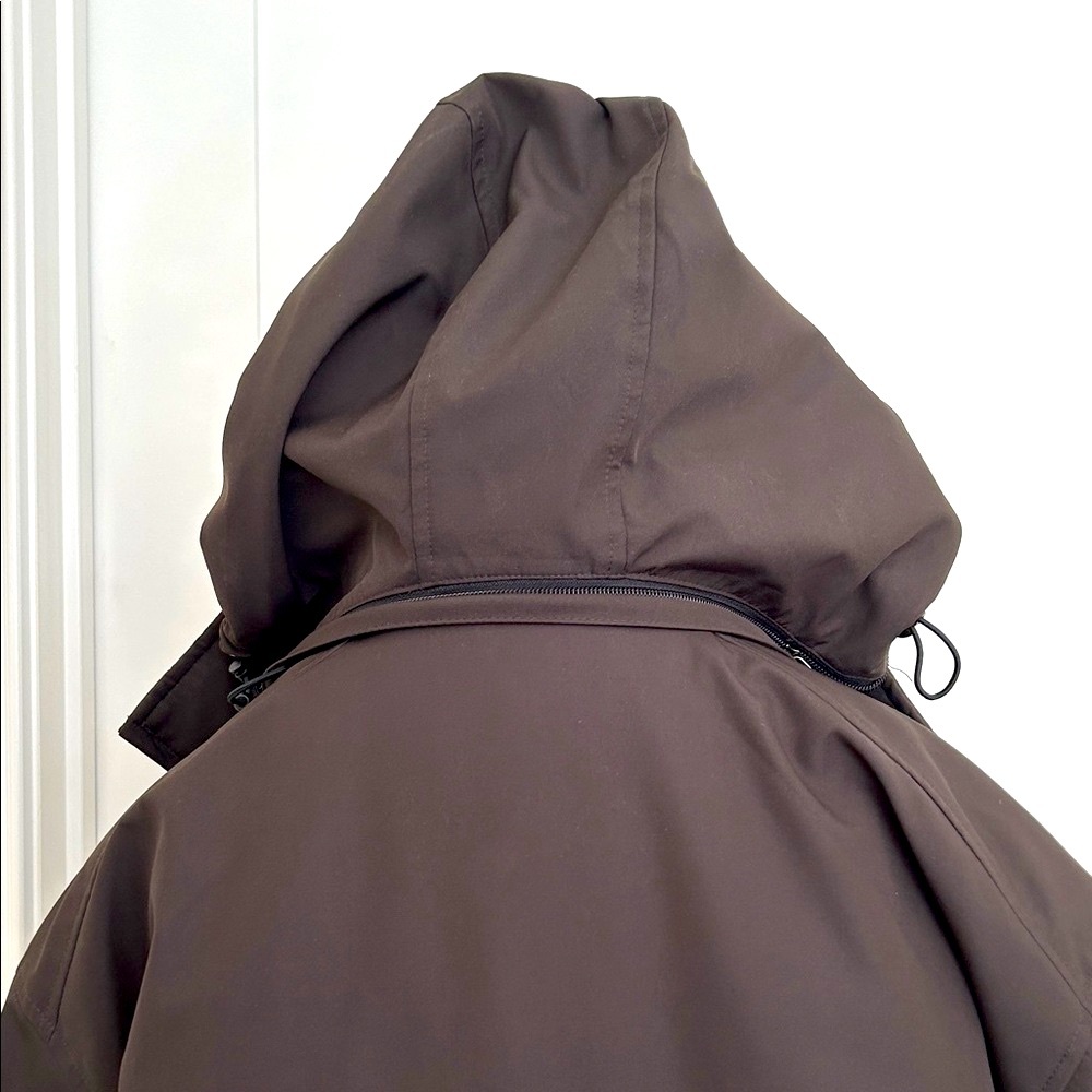 Weatherproof Lined Jacket w Hood-Dk Brown